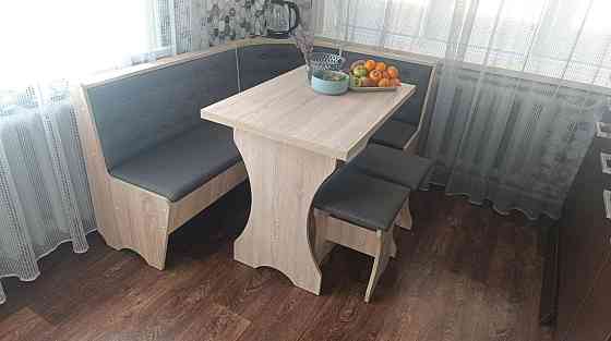 Уголок кухонный со столом и 2 табурета 114х154 см Семейный - Дуб Самоа Львов