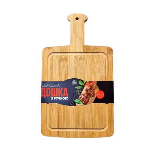 Дошка кухонна 35*20*1см бамбук з ручкою 8830 S&T Житомир