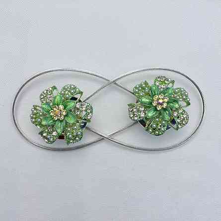 Магніти для штор та гардин "Flowers" набір 2 шт М'ятний (81-234) Київ