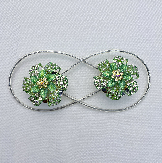 Магніти для штор та гардин "Flowers" набір 2 шт М'ятний (81-234) Київ - фото 5