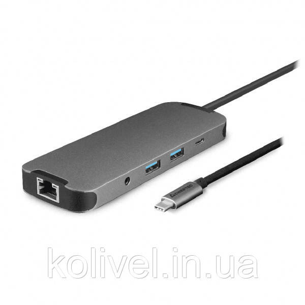 Док-станція USB3.2 Type-C --> HDMI/USB 3.2x2/RJ45/USB-C/SD/TF/PD 80W/Audio 9-in-1 DSC-901 CHIEFTEC (DSC-901) Київ - фото 1