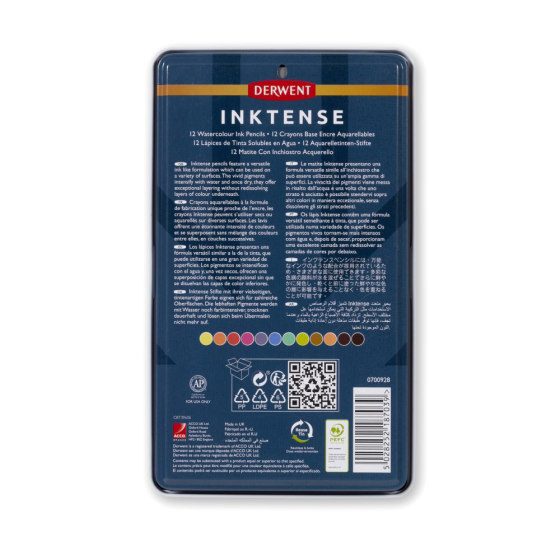 Чернильные карандаши Inktense 12кол Derwent Киев