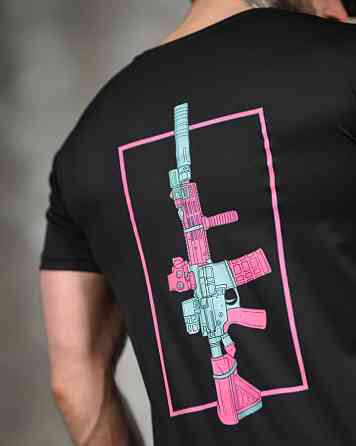 Тактична футболка SELION Gun black ТР6766 Одеса