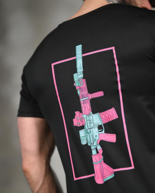 Тактична футболка SELION Gun black ТР6766 Одеса - фото 6