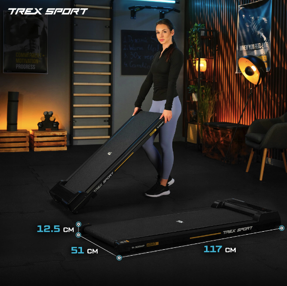 Беговая дорожка домашний тренажер для кардио и фитнеса компактная Trex Sport TX-300WP AERO Киев - изображение 9