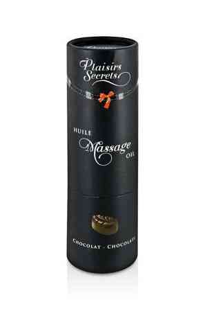 Массажное масло Plaisirs Secrets Chocolate (59 мл) с афродизиаками, съедобное, подарочная упаковка Sex Aura Киев