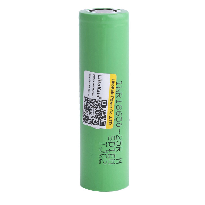 Высокотоковый аккумулятор LiitoKala 18650 Samsung 25R 2500мАч 20А (Зеленый) Винница - изображение 1