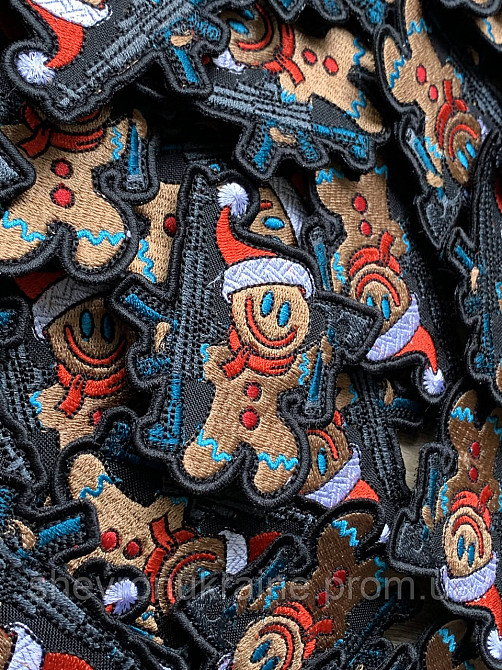 Шеврон НОВОРІЧНИЙ ПРЯНИК ЗСУ (Форма контурна. На липучці) Розмір 8x7.3см Київ - фото 2