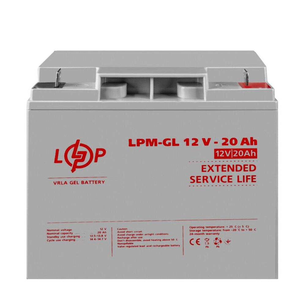 Аккумулятор гелевый LPM-GL 12V - 20 Ah Киев - изображение 2