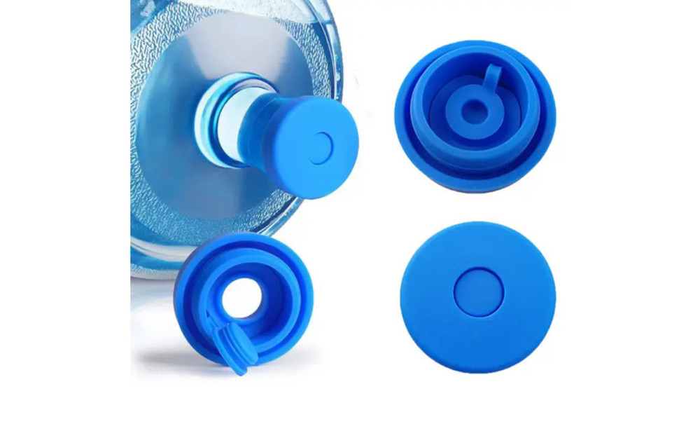 Пробка багаторазова силіконова для бутлів 18,9 л, ViO RC2, синя Київ - фото 2