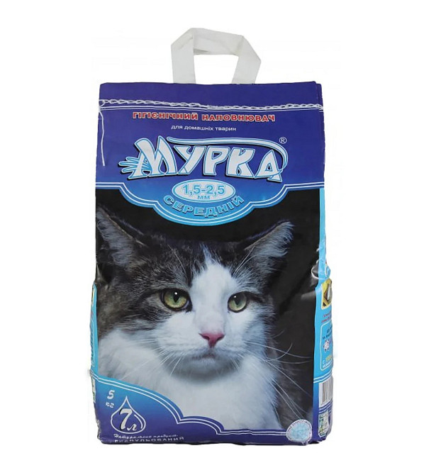 Бентонитовый наполнитель Мурка (синий) гранула средняя (1.5 – 2.5мм), 5 кг Винница - изображение 1