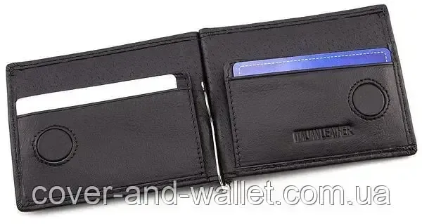 Кожаный зажим для денег и карточек на магните ST Leather 453 Киев - изображение 7