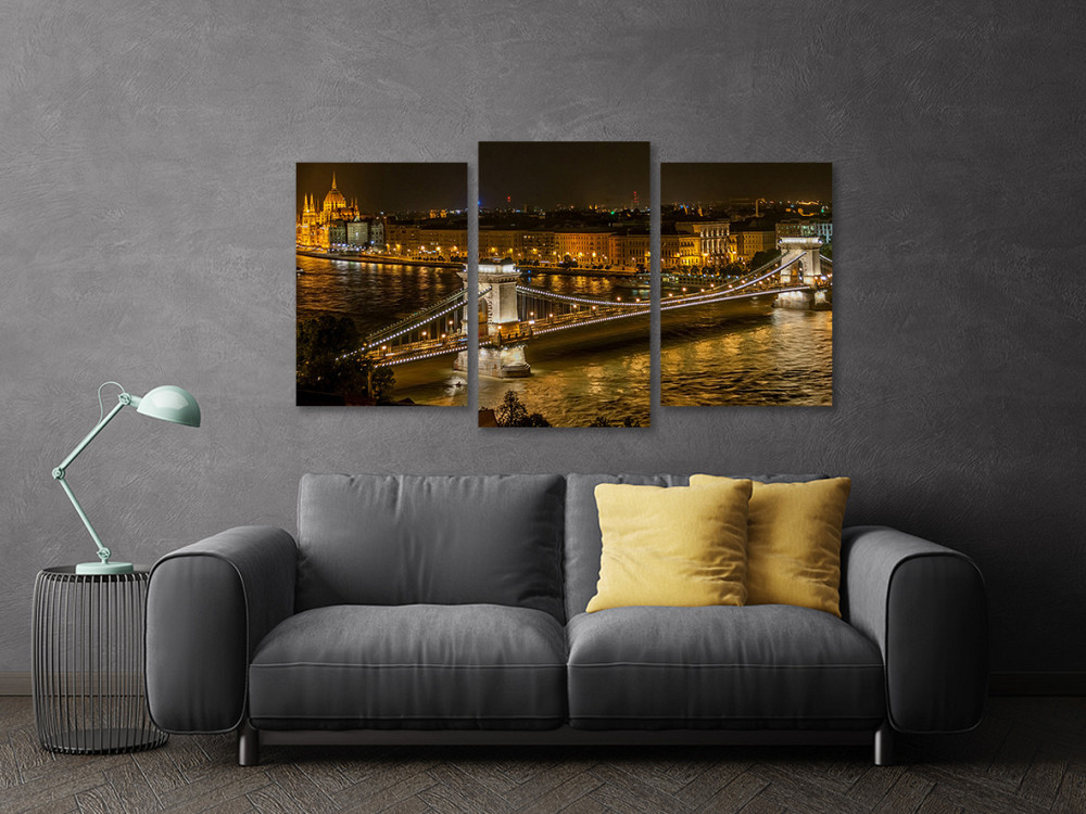 Модульная картина в гостиную / спальню Місто в ночі Art-591_3 100x150 см Киев - изображение 3