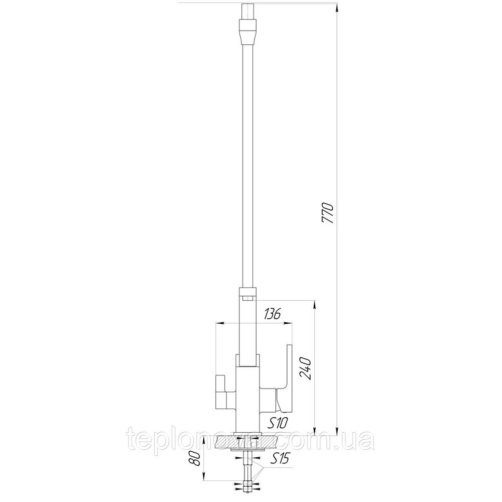 Смеситель для кухни под осмос Globus Lux PIANO GLPN-0900-01 Черновцы - изображение 2