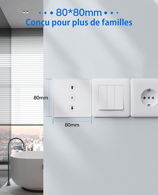 Розумний вимикач для ролет CS01 білий Wi‑Fi 2.4GHz Alexa/Google Smart Life голосове керування таймер 10A 220V N-провід Київ - фото 5