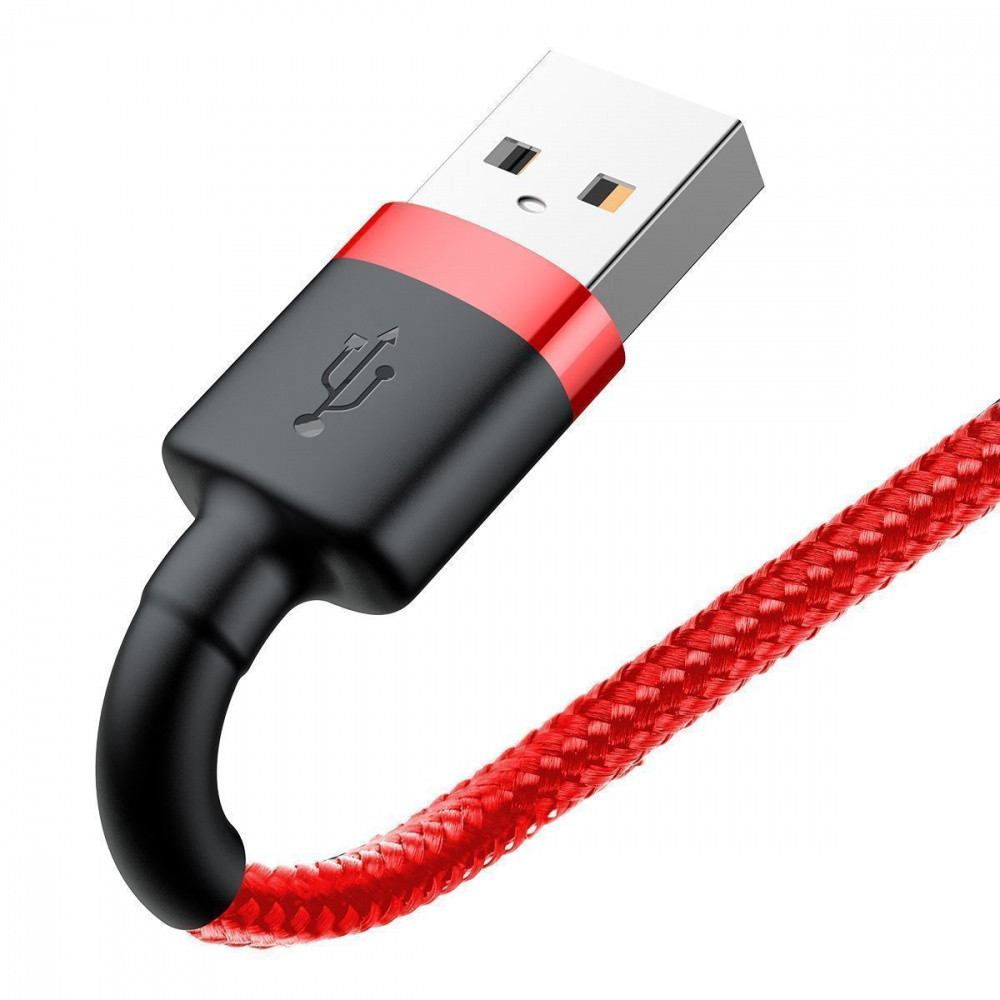 Кабель Baseus Cafule Lightning Cable 2A 3м золотий/чорний Львів - фото 11