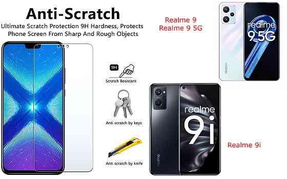 Защитное стекло NeoGlass для Realme 9, Realme 9i, Realme 9 5G – ультрапрозрачное и устойчивое Киев