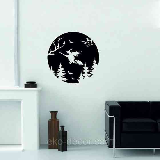 Декоративное настенное Панно «Ведьма на луне», Декор на стену Киев