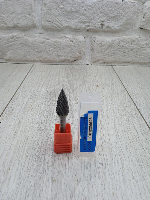 Борфреза тип G 14×25×6 мм — твердосплавная шарошка по металлу для дрели и гравера Харьков - изображение 1