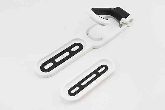 Кріплення велосипеда за колесо до стіни складане, пластмасово-металеве, біло-чорне HS-009В (без дюбелів) Київ