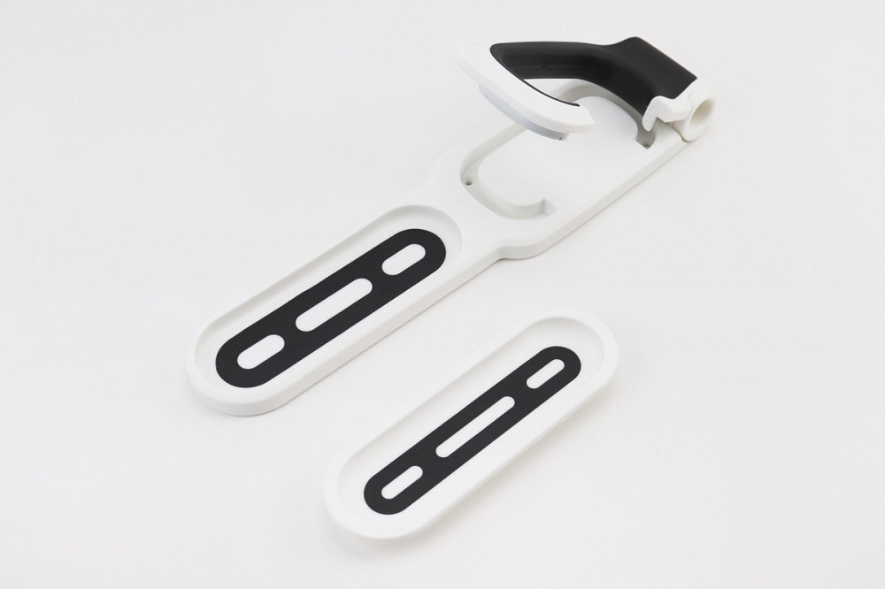 Кріплення велосипеда за колесо до стіни складане, пластмасово-металеве, біло-чорне HS-009В (без дюбелів) Київ - фото 1