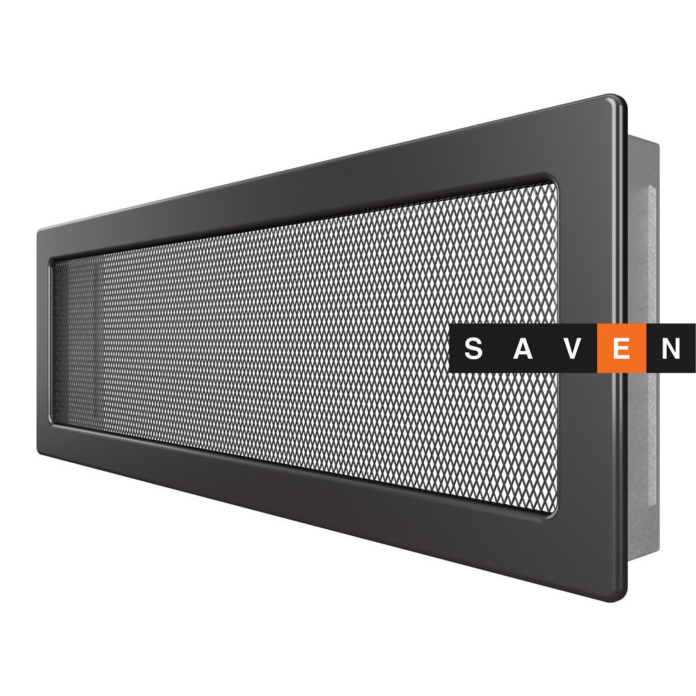 Вентиляційна решітка для каміна SAVEN 17х49 графітова Львів - фото 2