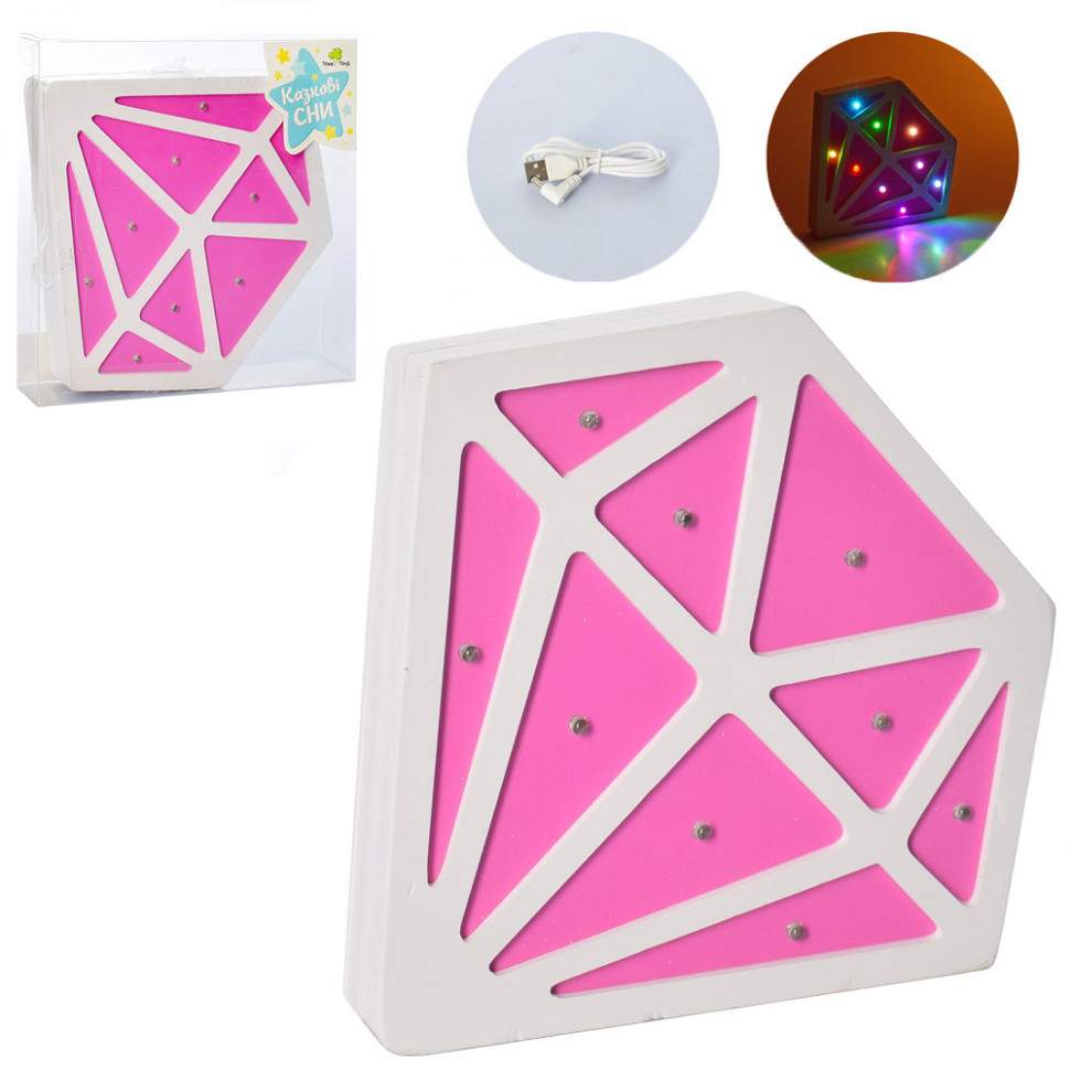 Дитячий нічник Кристал MD 2242 дерев'яний Вінниця - фото 1