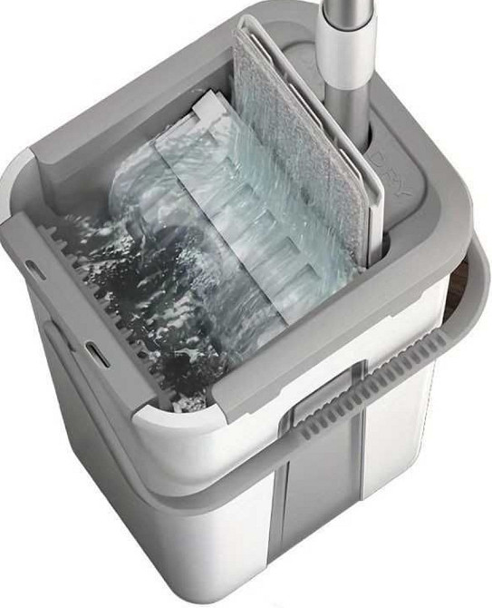 Комплект швабра з відром автоматичний віджим Лентяйка Отжим Ведро. Харків - фото 8