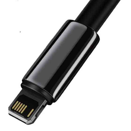 Кабель Baseus Tungsten Gold Fast Charging Data Cable USB to iP 2.4A 2m Black CALWJ-A01 Одеса