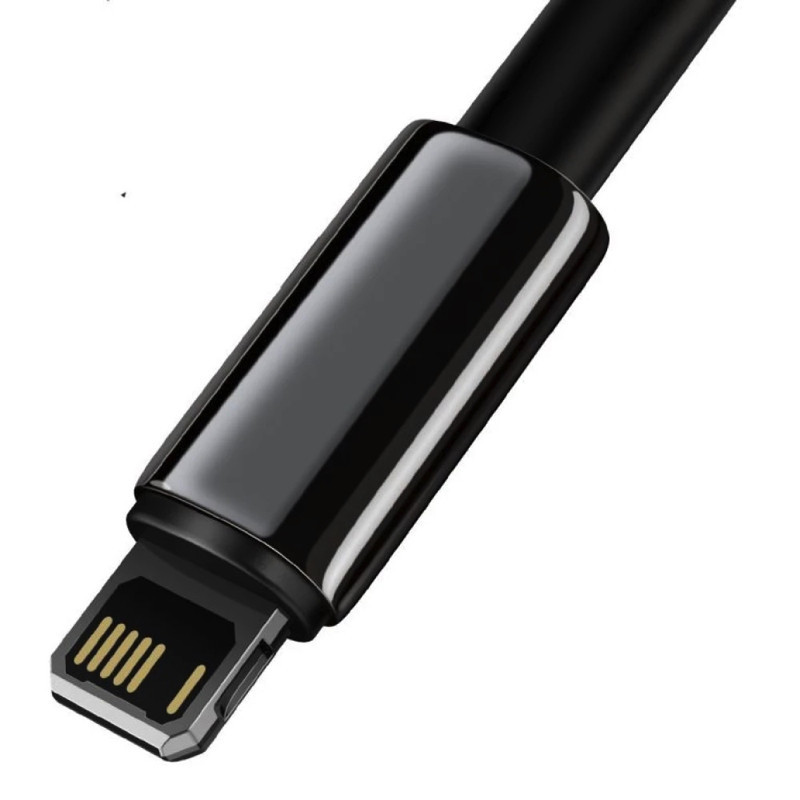 Кабель Baseus Tungsten Gold Fast Charging Data Cable USB to iP 2.4A 2m Black CALWJ-A01 Одеса - фото 5