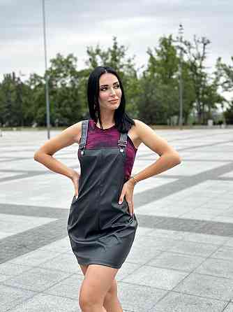 Сарафан из экокожи 