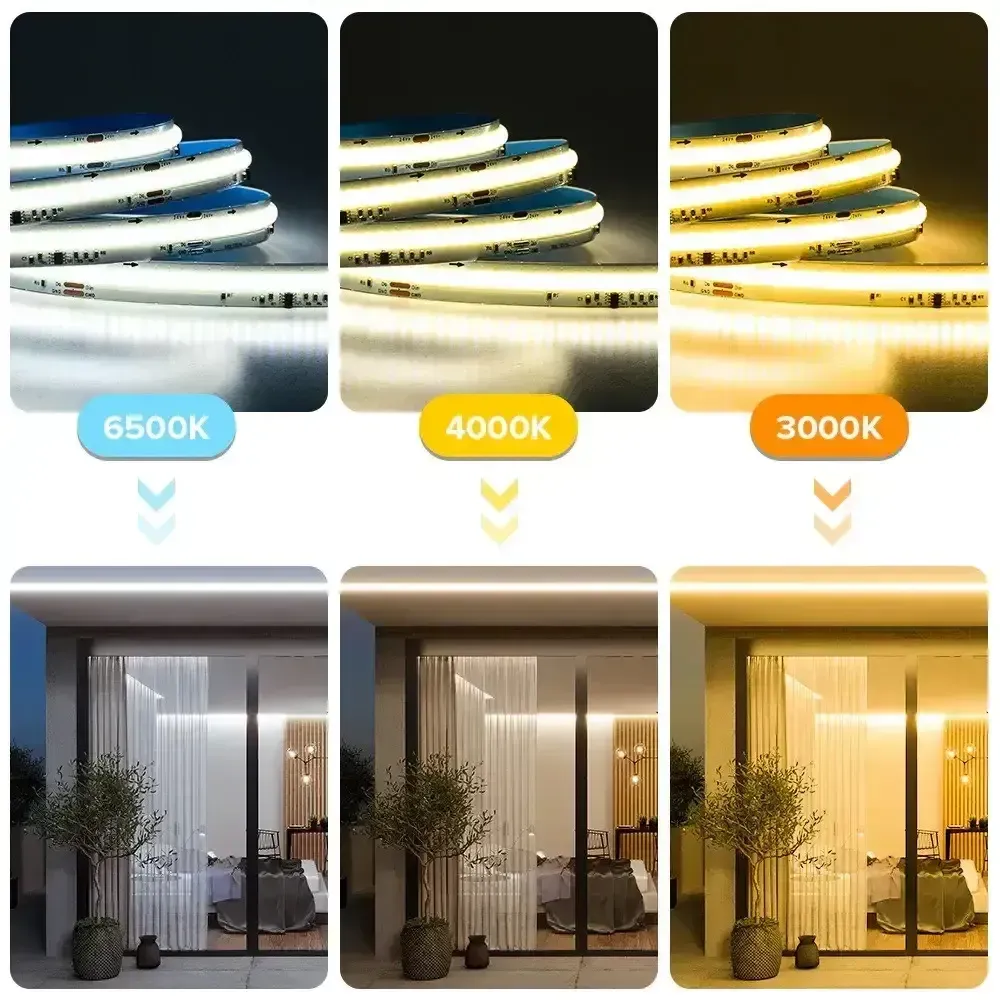 Светодиодная LED лента Бегущая волна COB 24v 360led/m ip20 Белый Коломия - фото 4