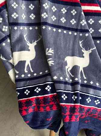Ecotton Плед Ecotton 150х220 см Well Soft новорічний з оленями синій FL-4885 (23221) Київ