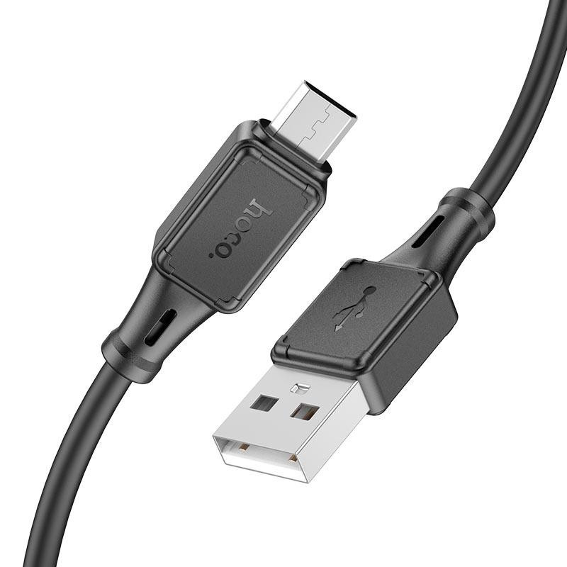 Кабель HOCO X101 Assistant silicone charging data cable Micro Black Одесса - изображение 3