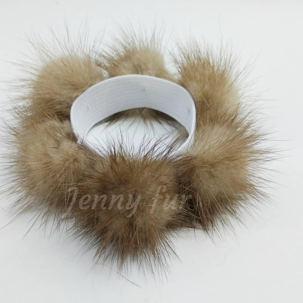 Гумка хутряна на волосся на гульку з норки Харків - фото 1