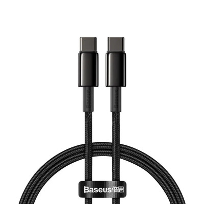 Дата кабель USB-C to USB-C 1.0m 100W black Baseus (CATWJ-01) Вінниця - фото 1