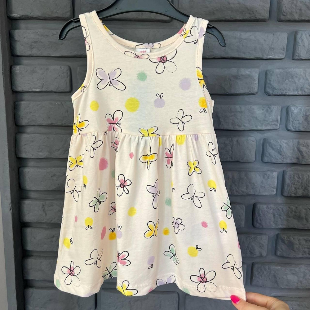 Дитяча Літня Сукня з Метеликами LC Waikiki Бежева 4-5 років (104-110см) Київ - фото 3