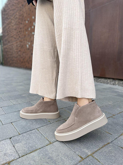 Черевики жіночі GREMMY капучино натуральна замша з хутром висота 8см (5332) Коломыя - изображение 3