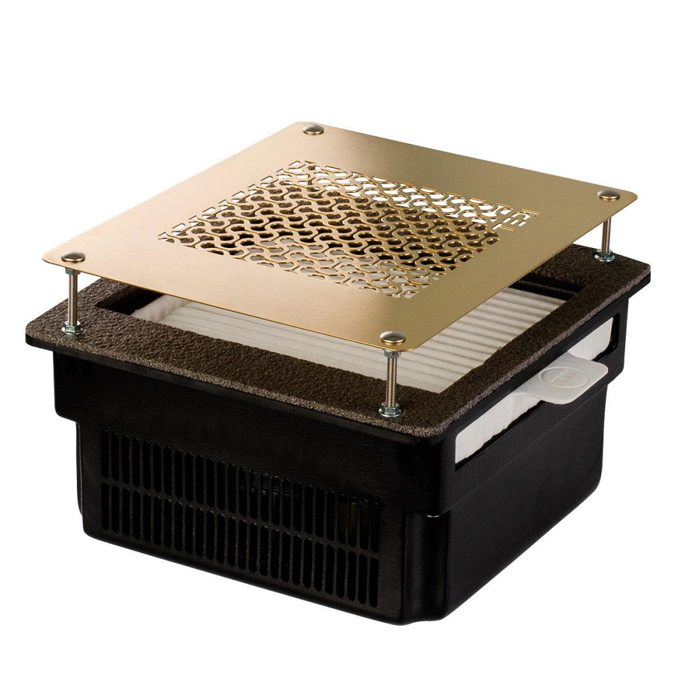 Встраиваемая маникюрная вытяжка Teri Turbo черная (решетка золото) Киев - изображение 2