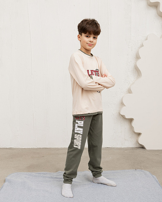 Піжама підліткова комплект зі штанами на хлопчика — Sport Tom John 89944 14-15 Київ - фото 5