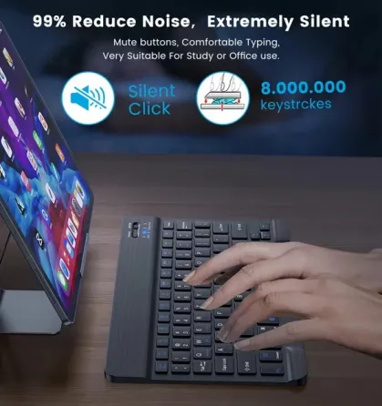 Комплект бездротова акумуляторна клавіатура з мишею Bluetooth 3.0 Windows Android IOS Mac Київ
