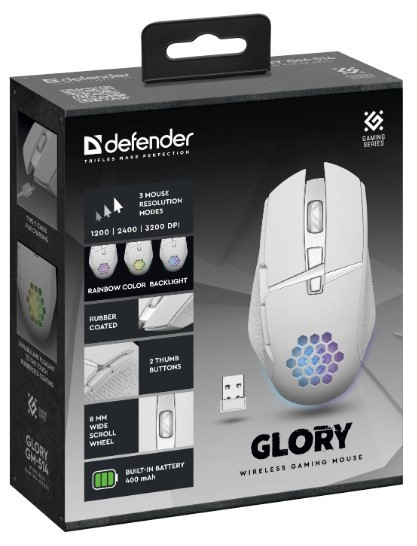 Миша Defender Glory GM-514, LED White (52513) (6857930) Київ - фото 5