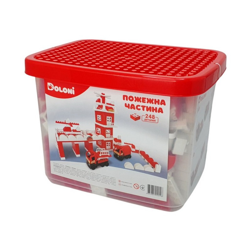 Конструктор "Пожежна частина" 013888/01 в пластиковому боксі, 248 деталей Вінниця - фото 2