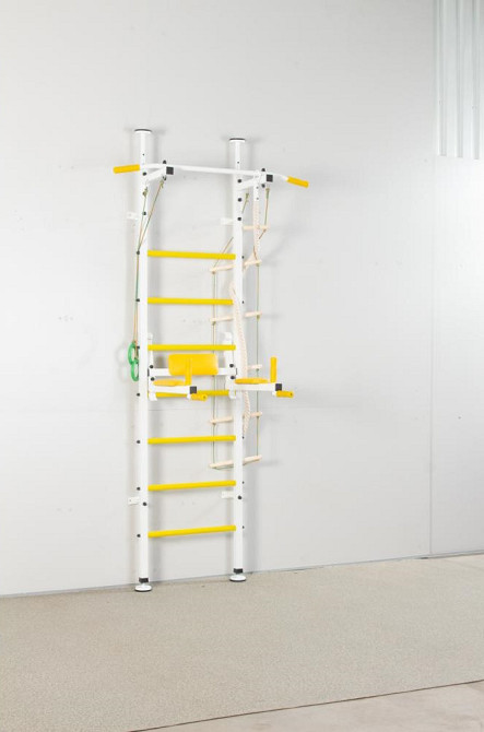 Дитяча шведська стінка із кріпленням до стіни металева у квартиру з турником для дітей спортивний комплекс Кам'янське - фото 4