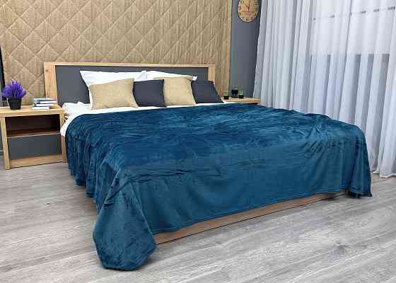 Плед класичний 200х220 см (+-5см) Синій (87-086) Київ