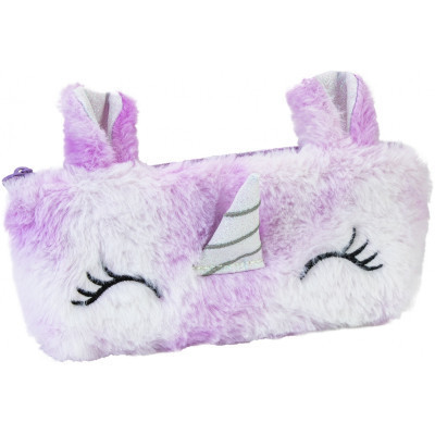 Пенал Cool For School плюшевий 1 відділення фіолетовий (CF87069) Вінниця - фото 1