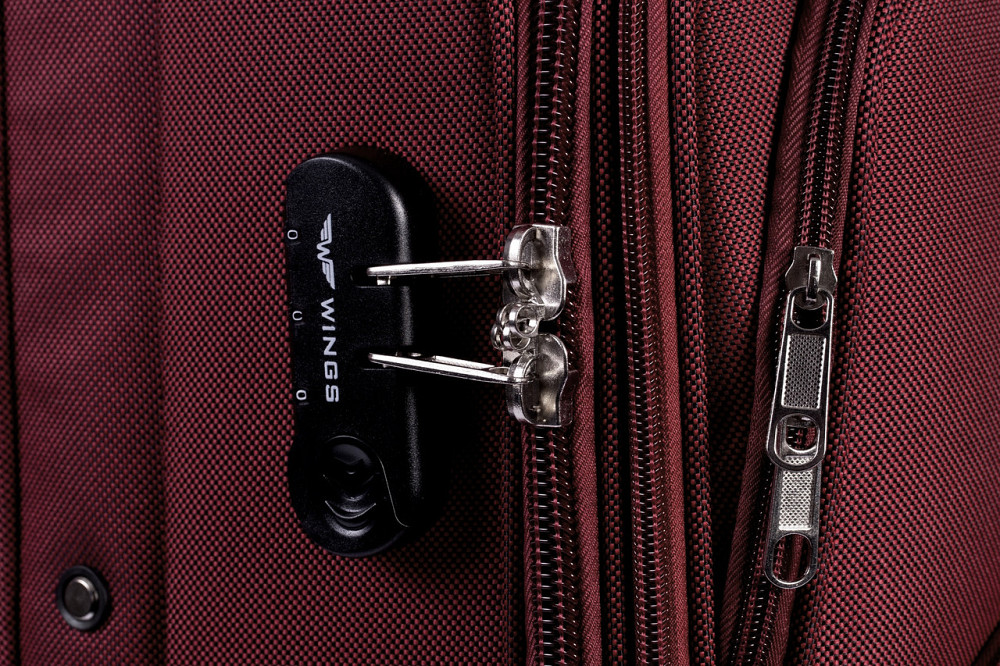Валіза тканинна WINGS 1706 велика 75 см бордова 4 колеса Київ - фото 2