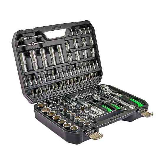 Набір інструментів WINSO PRO 924110, 1/2" + 1/4", 72 зубці, 110 одиниць, Cr-V Ковель