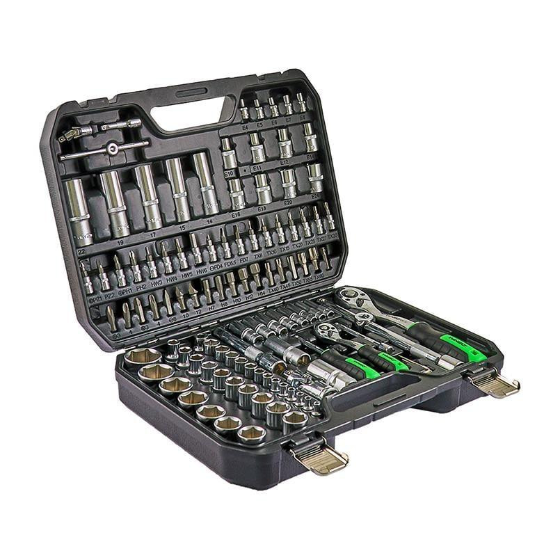 Набір інструментів WINSO PRO 924110, 1/2" + 1/4", 72 зубці, 110 одиниць, Cr-V Ковель - фото 1