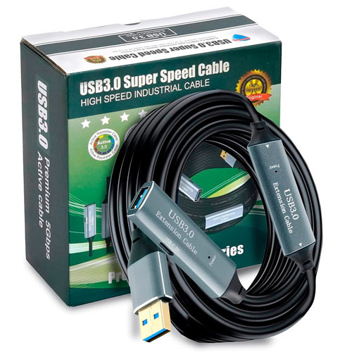 USB 3.0 удлинитель активный репитер, кабель AM – AF с Type-C, 10м, Premium Винница - изображение 3